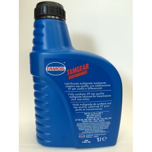 Olio lubrificante per cambi 'gear sae' 80w90 - lt. 1